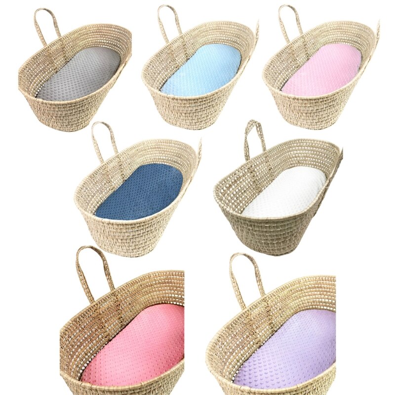 Bassinet lakan minky dot lakan supermjukt andningsbart flexibelt för vagga moses korg