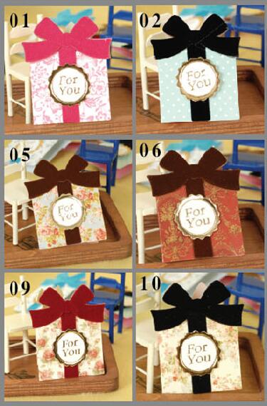 6 stücke vintage blume mini karten geburtstag gruß nachricht für sie karten: random 6 colors 01