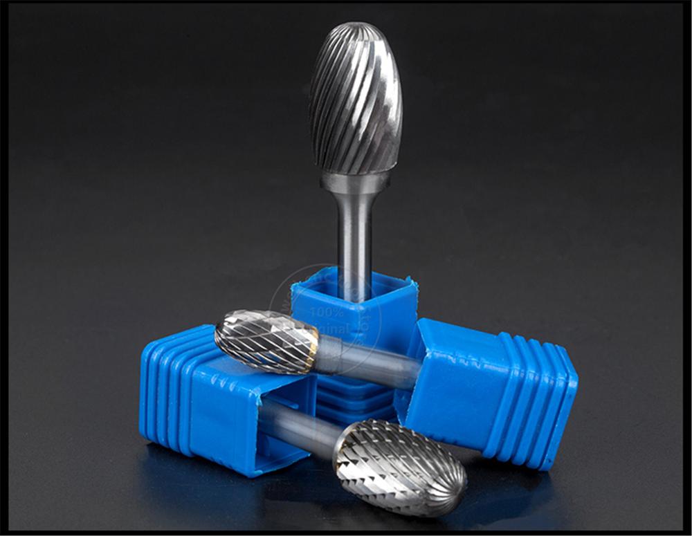 1pc solid carbide tungsten steel milling cutter,6mm shank E type Metal electric grinding head,Polishing tool