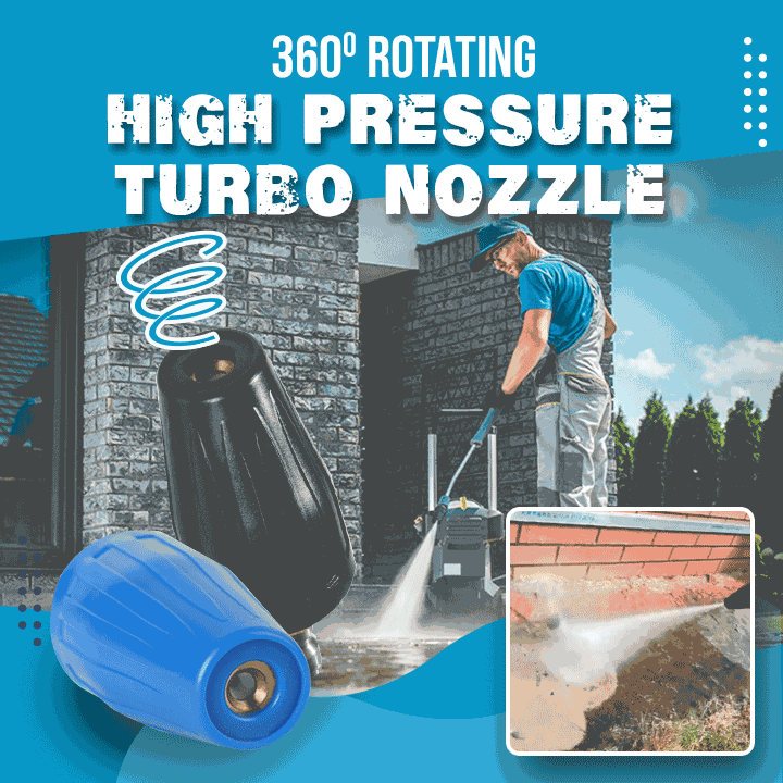 Rotating Turbo Nozzle 1/4&quot; Quick Connect High Pressure Washer Cleaner Accessory 360 Degree Turbo Nozzle 4000 Psi