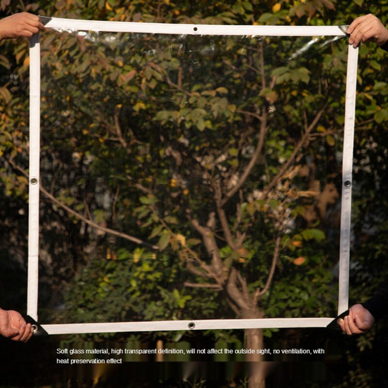 0.3-0.5mmPVC Transparent Waterproof Rain Cover Balcony Window Canopy Succulent Outdoor Thermal Insulation Soft Glass Thick Film