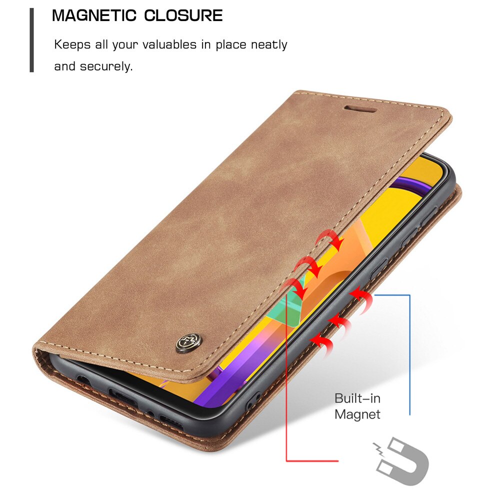Magnetische Wallet Leather Flip Case Voor Samsung Galaxy M30S M21 Retro Coque Boek Matte Cover