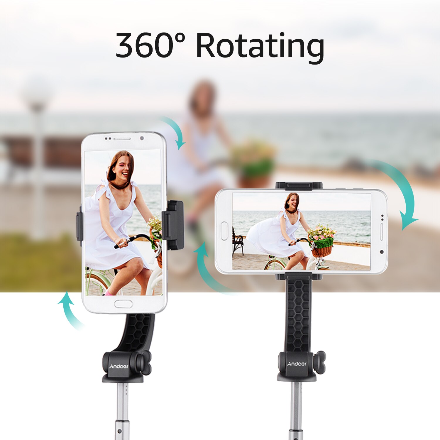 Andoer 3-In-1 Uitschuifbare Smartphone Gimbal Stabilizer + Selfie Stok + Tripod Stand Voor Live Vloging Video voor Smartphones