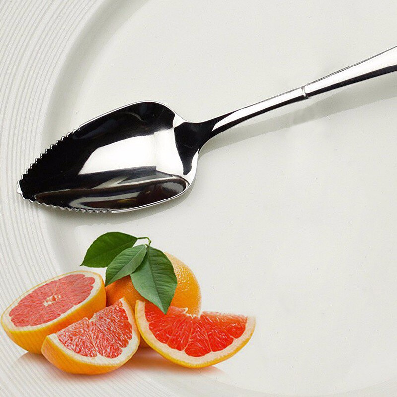 Cuillères en acier inoxydable à manche de 17Cm de Long | Cuillère à fruits pamplemousse, miroir polissage Dessert café cuillères à remuer, cuillère à thé pour enfants