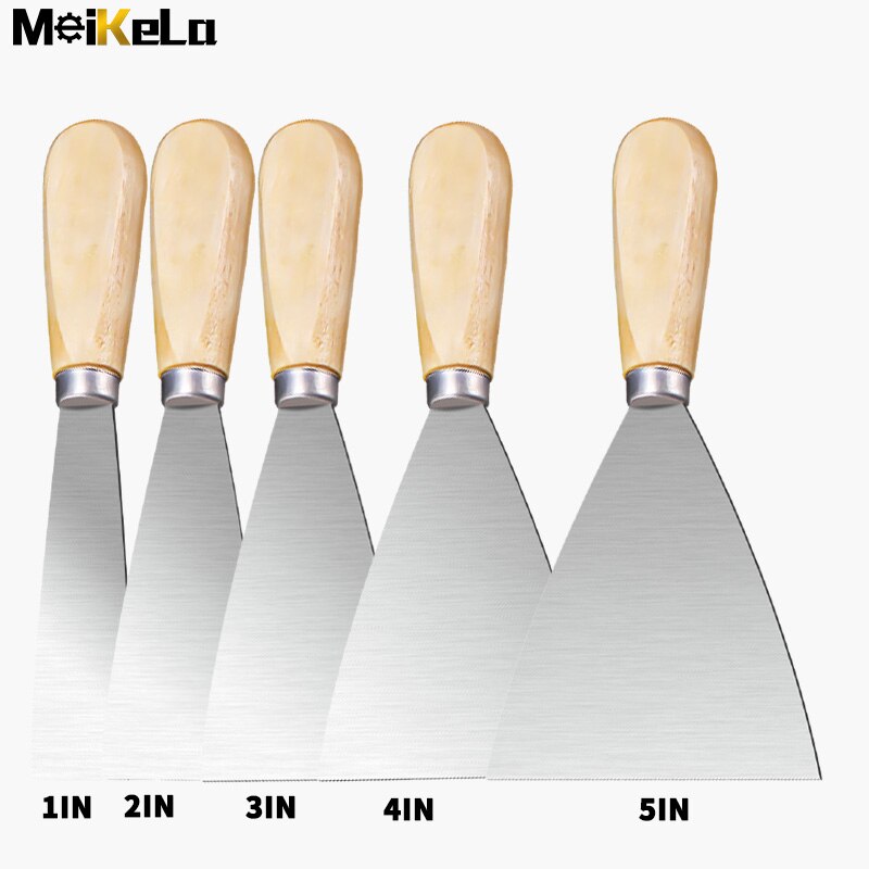 MeiKeLa Putty knife iron scraper scraper paint tool wooden handle wall decoration plaster spatula spatula