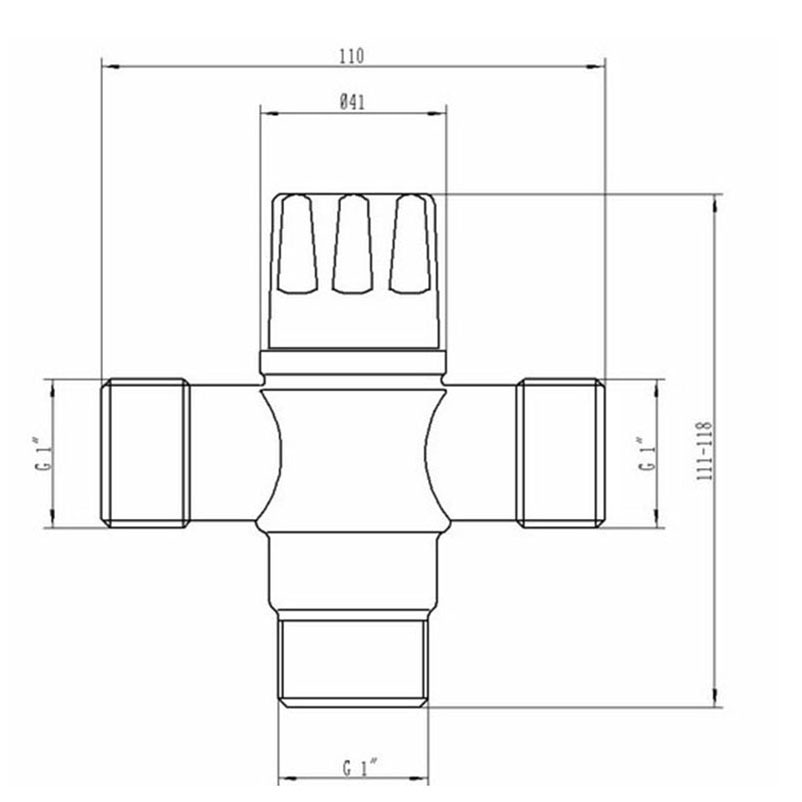 BSP Brass 1" DN25 Solar Heater Thermostatic valve Automatic Anti Scald thermostatic Mixing Valve