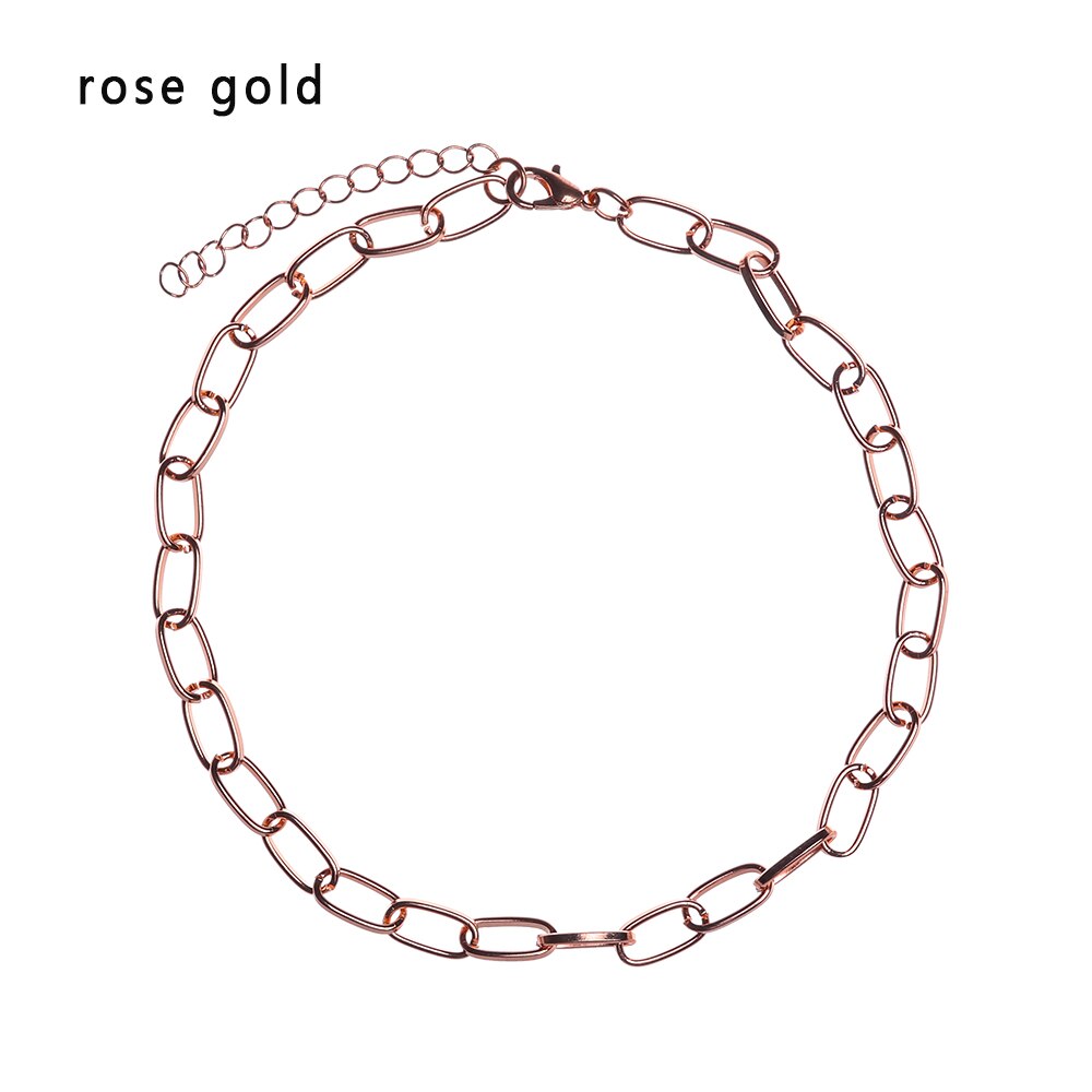 1Pc Vrouwen Holle Hart Ketting Zoete Choker Koreaanse Elegent Ketting Rvs Punk Choker Ketting Meisjes Sieraden: Type3 rose gold