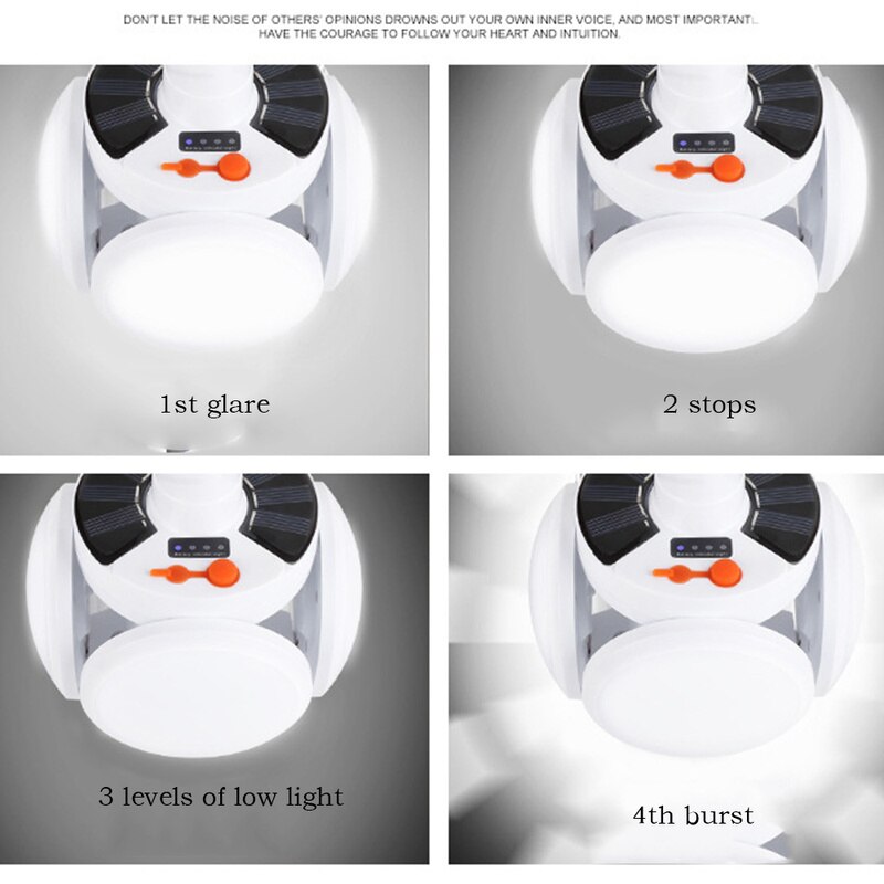Oplaadbare led-lamp op zonne-energie, draagbare noodverlichting voor de nachtmarkt, buitenverlichting voor kamperen en thuisgebruik, op zonne-energie opladen voor tenten