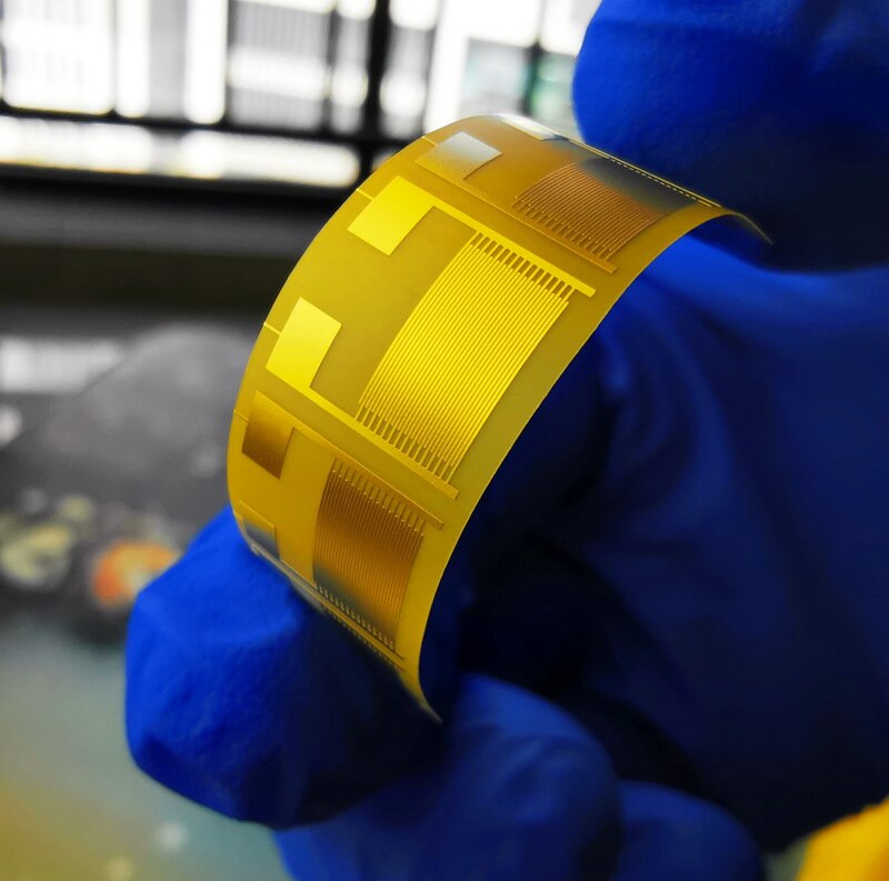 Matriz de capacitancia de electrodo Interdigital Flexible, Sensor de humedad biológico de Gas, Chip PI, desgaste inteligente