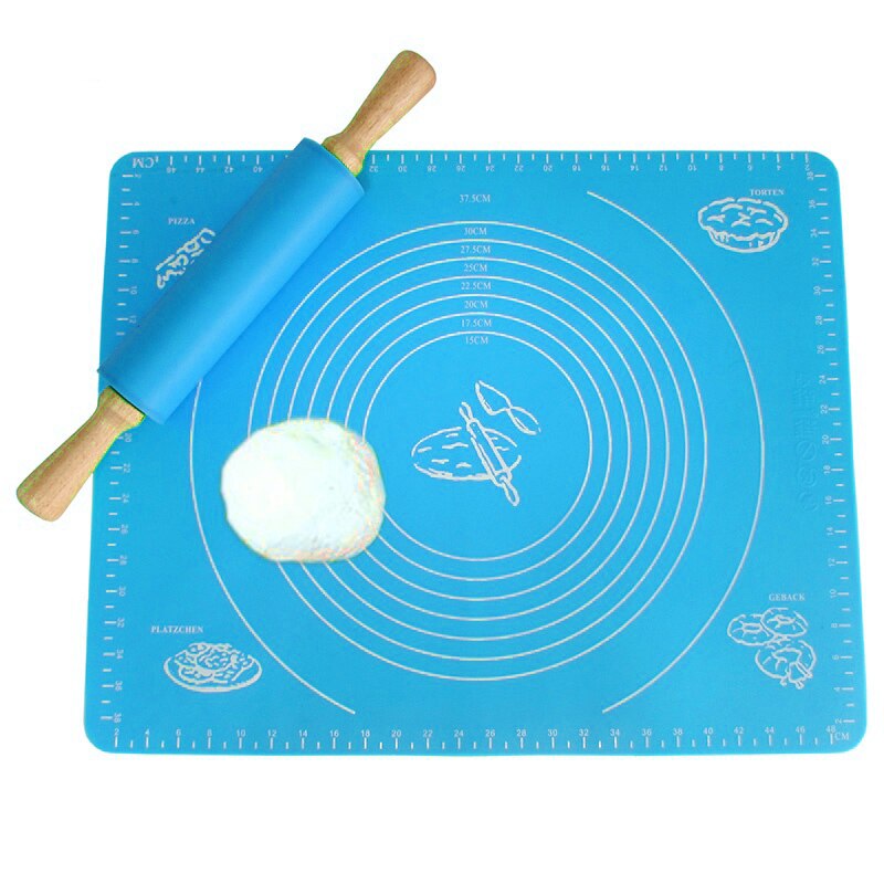 Tapete antiadherente de silicona para hornear, tapete para cortar arcilla Fondant, estera a prueba de fugas, accesorio de herramienta de cocina, 2 colores