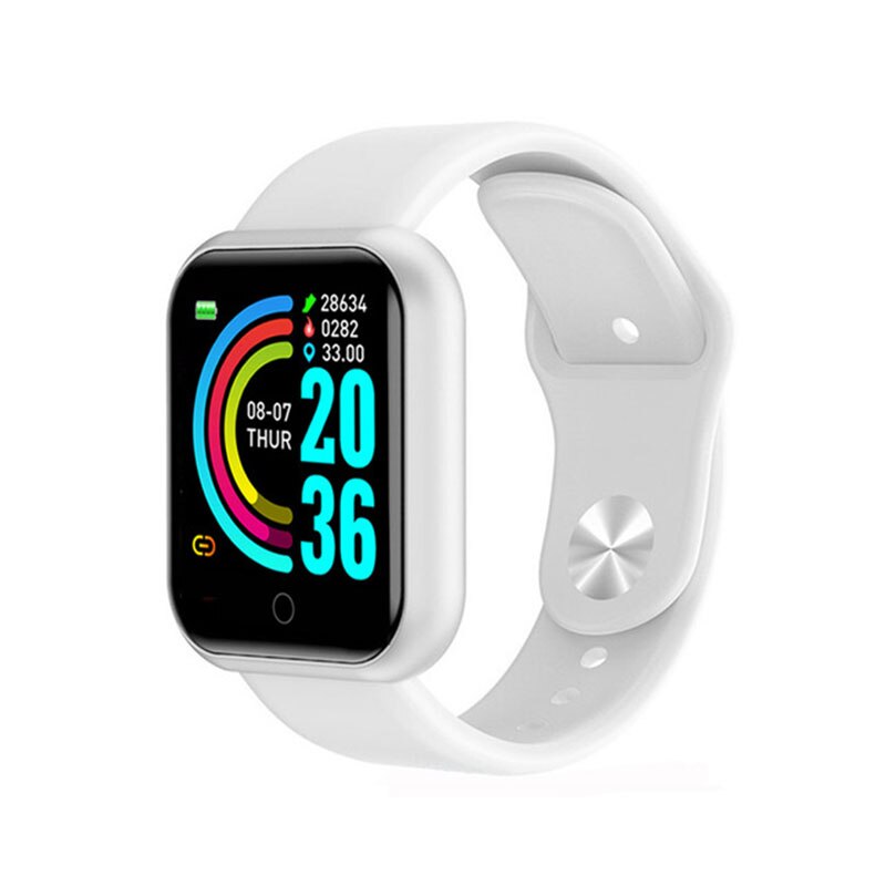 neue Smart Uhr männer Herz Rate Blutdruck Wasserdichte Sport Frauen Smartwatch Fitness Tracker Y68 Für IOS Android iPhone: WHITE