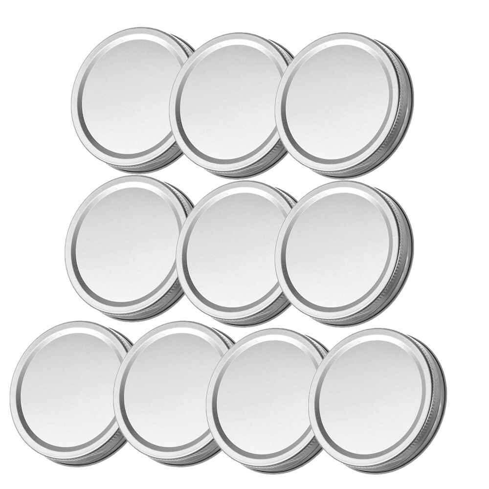 10Pcs/Pack Canning Lids Leak-Proof Wide Mouth Mason Jar Lids Tinplate Jar Caps Food Storage Home Accessories