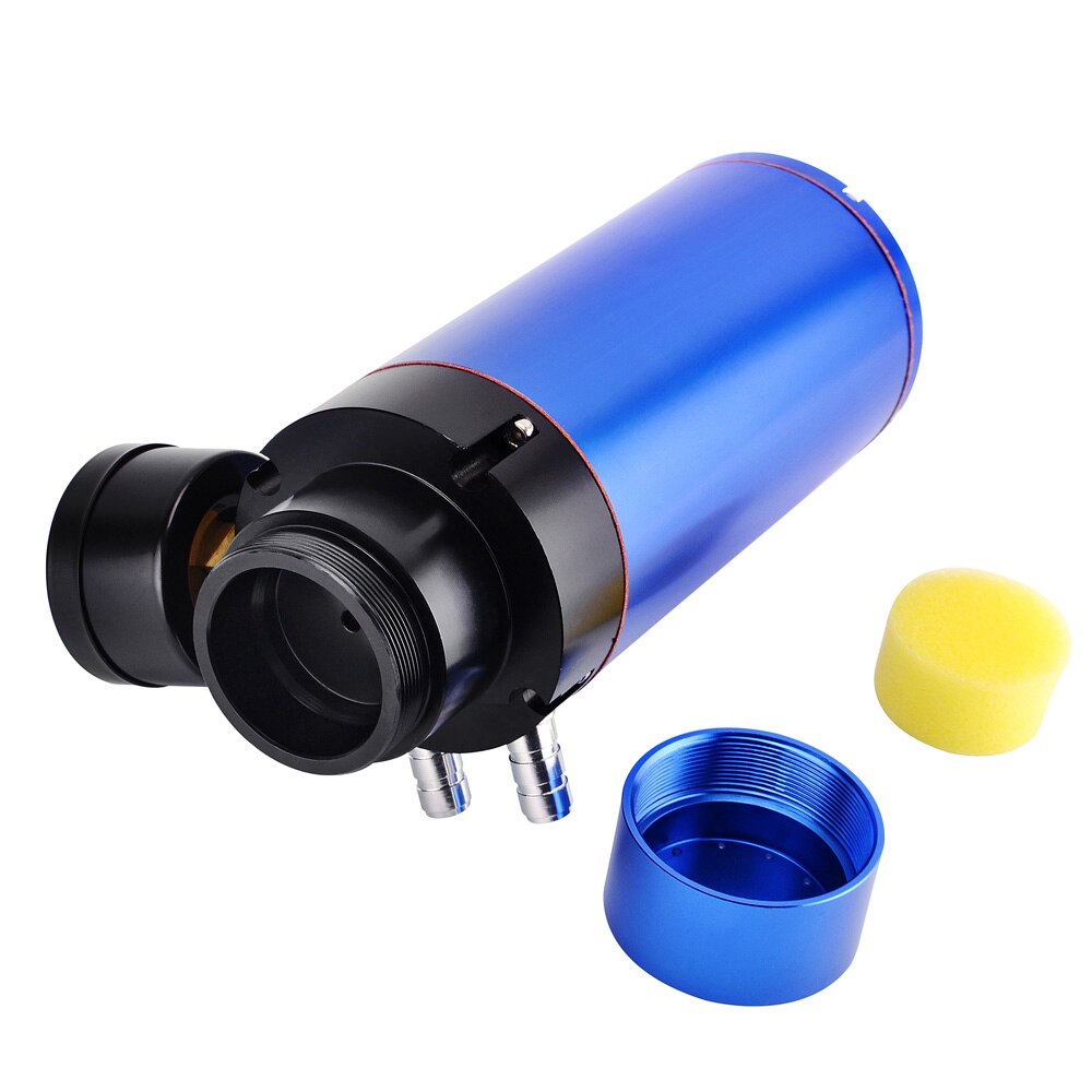 Universal Aluminum Oil Reservoir Catch Can Tank With Breather Filter Vacuum Pressure Gauge Kit
