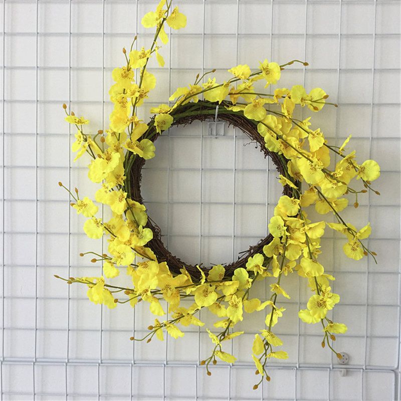 Artificial Flowers Heart-shaped rose Wreath Spring Wreath Outdoor for Front Door 57BB: 8YY603908-Y