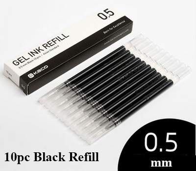 Original 10Pcs Xiaomi Gel Pen 0.5MM Sign Pen Pressed Out Core Writing MiKuni Japan Ink Smooth Signing Black/Blue Replacement Ink: Burgundy