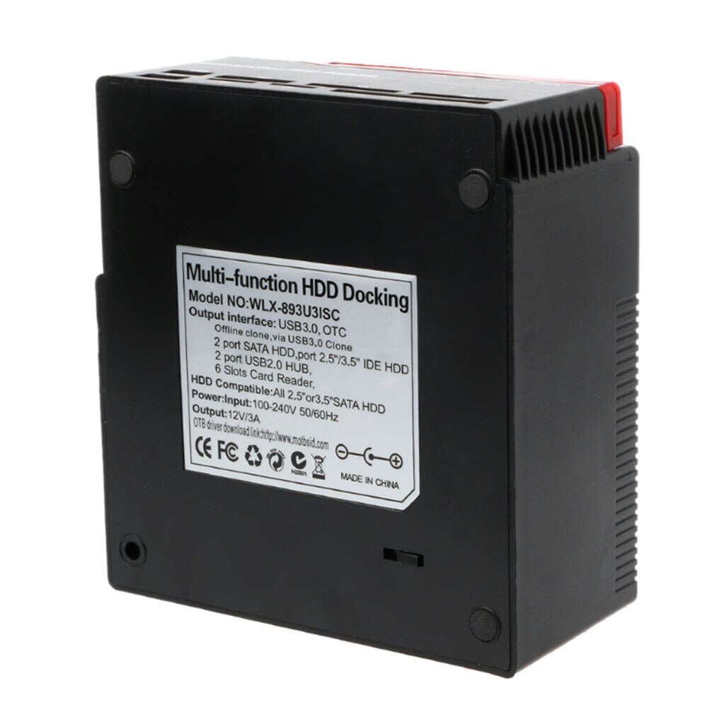 Todo en 1 USB 3,0 a SATA IDE disco duro externo de alta velocidad lector de tarjetas multifuncional HDD Base UK/US/EU plug