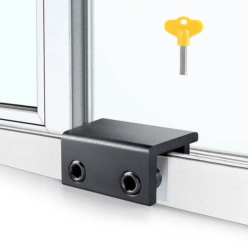 1-10PCS Adjustable Window Lock Stopper Safety Locks Restrictor for Baby Kids Non Punch Sliding Door Window Limit Lock Hardware: Silver