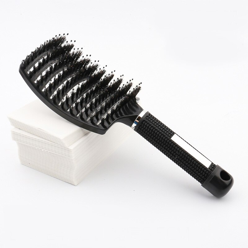 Hair Brush Magic Hair Comb Detangling Hair Brush Detangle Lice Massage Comb Women Tangle Hairdressing Salon: Black