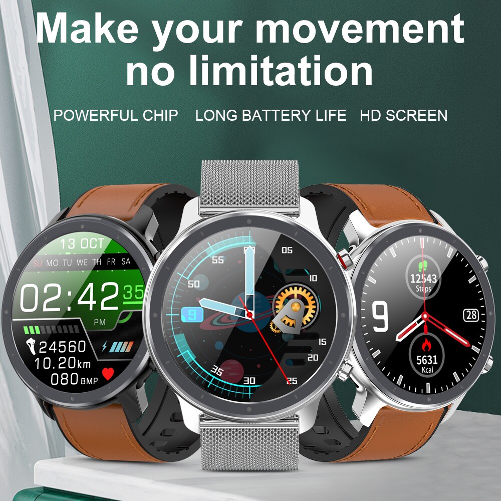 L11 ecg smart ur mænd kvinder 240*240 retina display pulsmåler smartwatch til android ios bluetooth sports tracker fitn