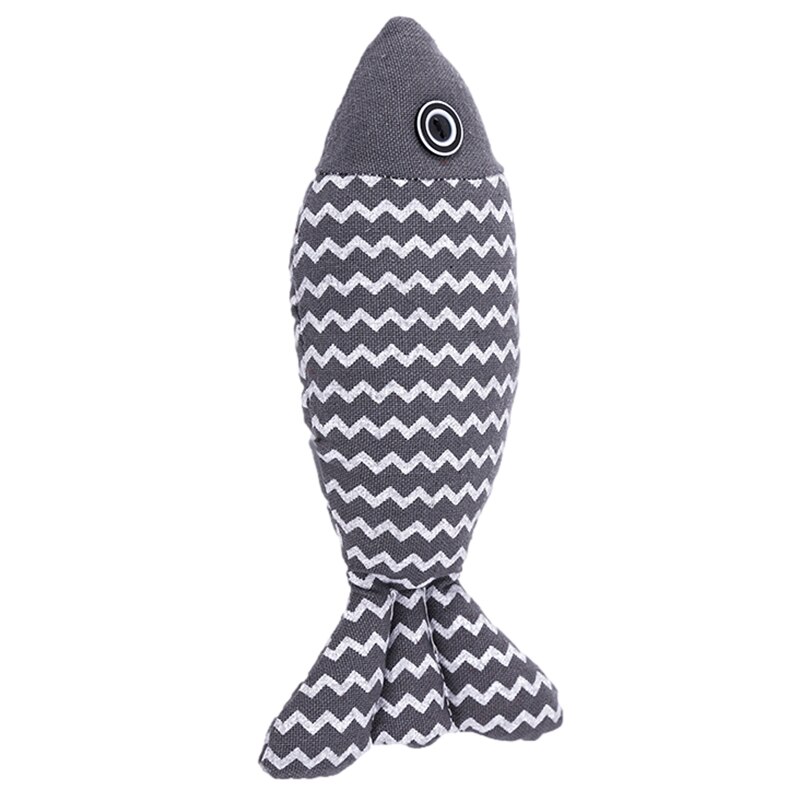 Fish Kitty Kick Stick Cat Kick Toy Cat Chew Toy Kitten Teething Toys Interactive Cat Catnip Toys for Cat: GRAY