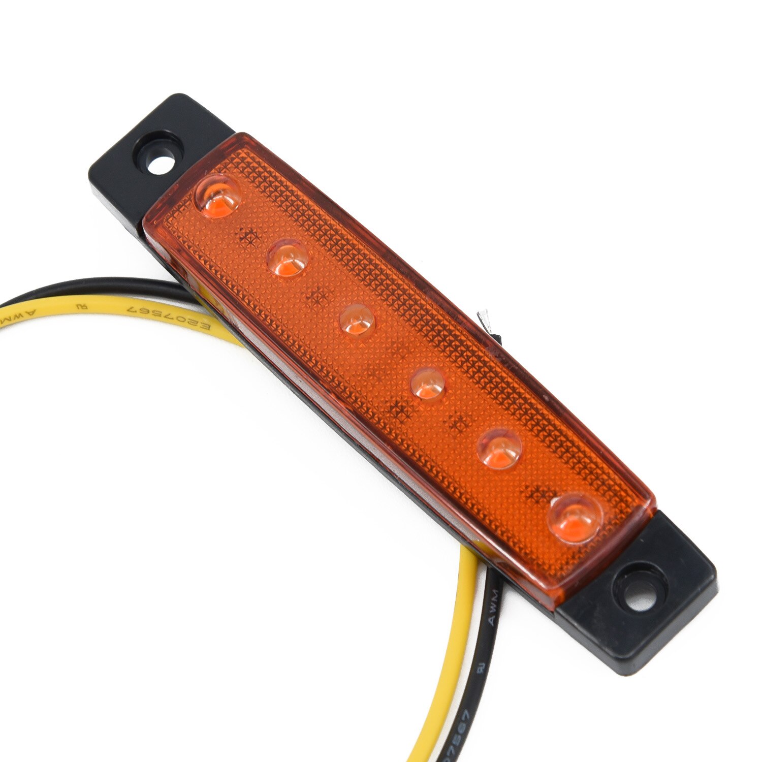 10 Pcs/set 24V 24 VOLT 6 LED Side Marker Indicators Lights Truck Trailer Bus