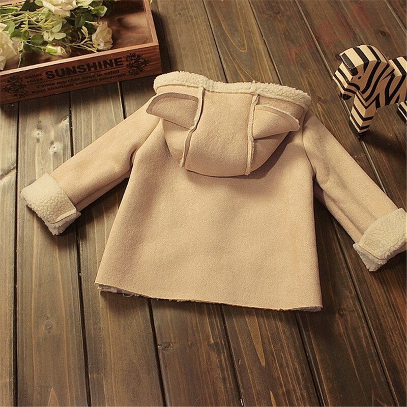 BibiCola Baby Meisjes Jas Herfst Winter peuter Kunstleer Hoodies Voor Meisjes Baby Casual Coat Warm Bovenkleding Newnorn Baby