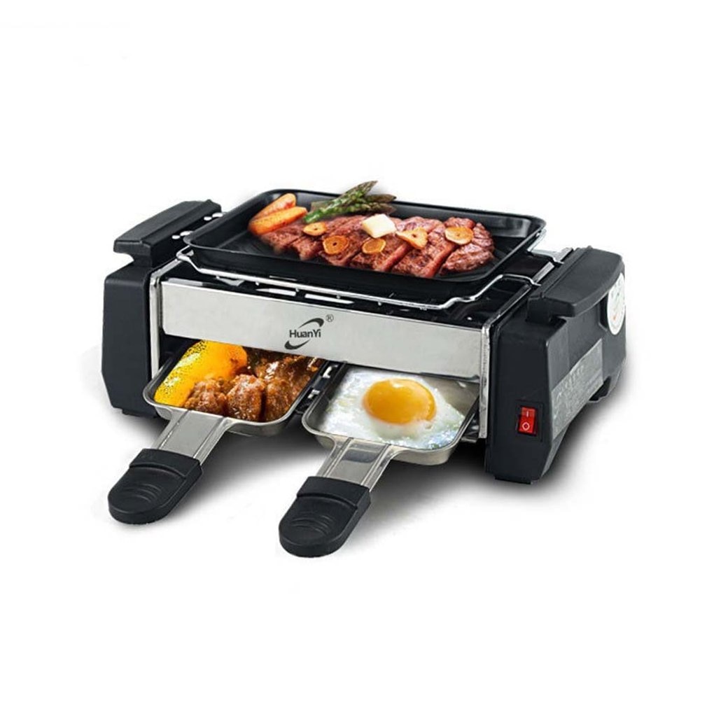 Parrilla Eléctrica 2000 W Antiadherente - Sin Humo, Para Interior Y Exterior, Con Bandeja De Agua, 6 Niveles De Temperatura