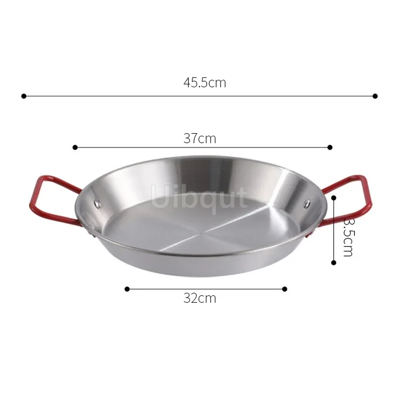 Rustfrit stål god spansk paella pande fisk og skaldyr ret koreansk stegt kylling ret ost komfur binaural frugt sukker pande: Marine blå