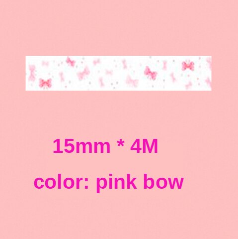 Aive Compatible for brother P-Touch Candy label tape compatible model for PT-PR10BT 15mmx4m CF33-08 CF30-03 CF0-02 LR5C LR30: Pink Bow