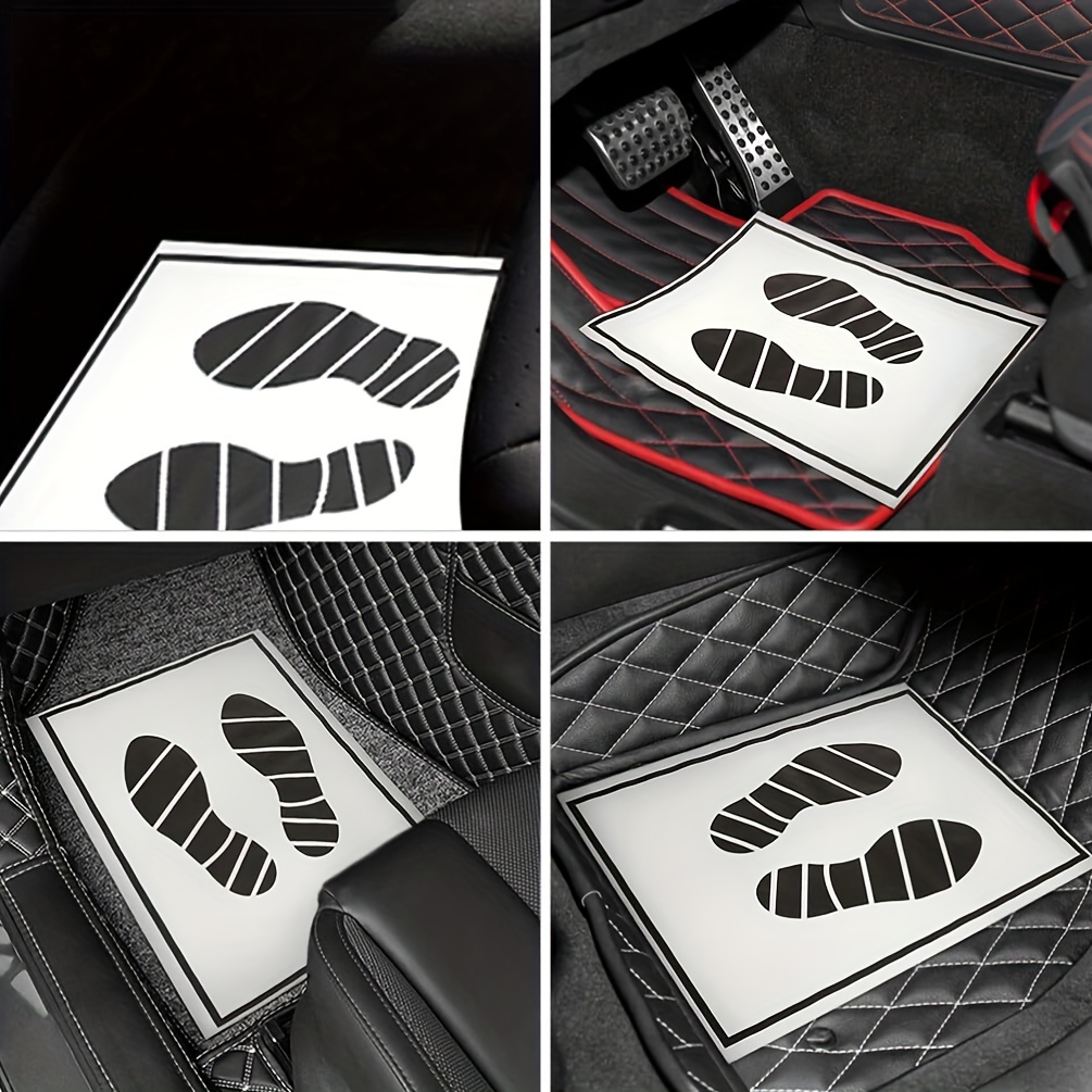 Tapis de sol de voiture en papier de poulet, couvertures de protection de véhicule blanches pour les détails et le service, auto temporaire universel, paquet de 20