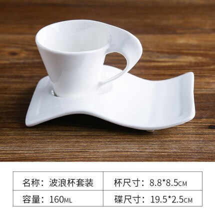 Casamento 70ml-220ml Europeu Copo Caneca de Leite de Cerâmica Xícara de Café E Pires de Chá Da Tarde xícara de café Conjunto: 160ML