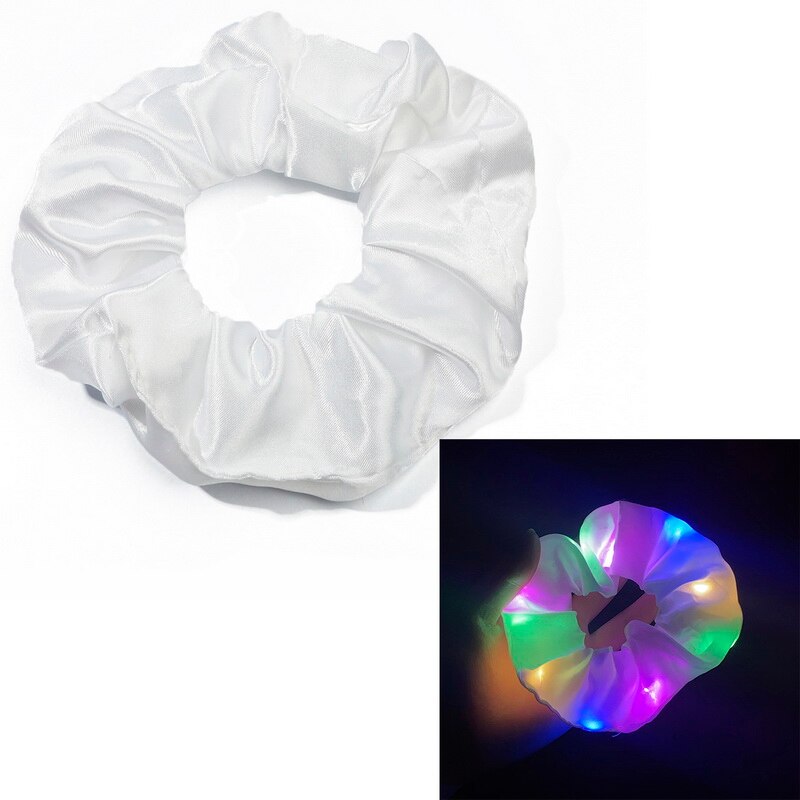 Blød chiffon kvinder hår scrunchie elastiske hårbånd jule strækbart hår bånd hestehale lilla ensfarvet tilbehør: 10