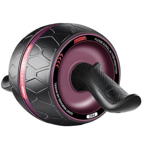 Multifunction Arms Back Belly Core Trainer Workout Abdominal Roller Wheel Mute Roller Body Shape Training Fitness Equipment: Purple