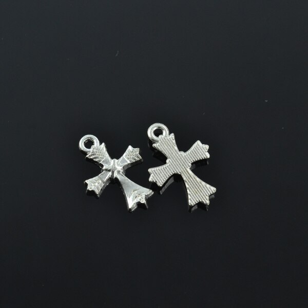 25pcs Silver Plated cross Charms alloy Pendants for Bracelet Necklace Jewelry Making Accessories DIY 22*15mm 1719