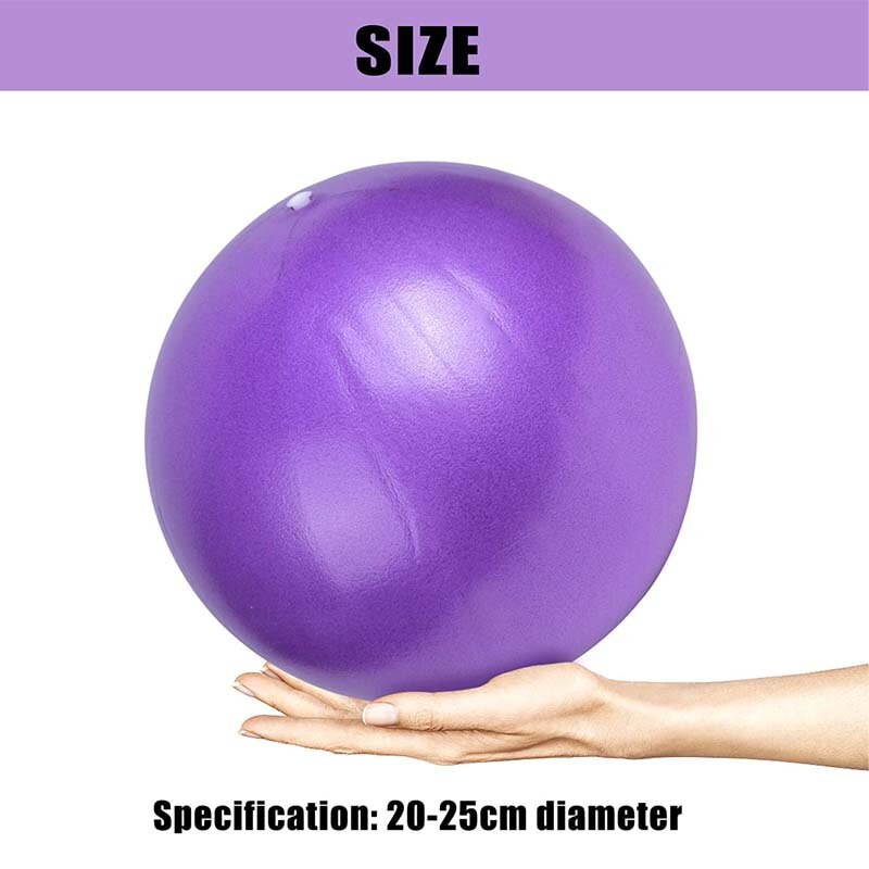 Balle de Pilates souple de 25cm, Mini boule d&#39;équilibre de Yoga, Anti-éclatement, parfaite pour l&#39;entraînement physique de base, gymnastique à domicile