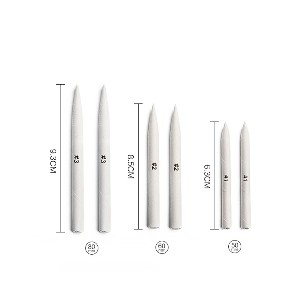 14Pcs White Drawing Charcoal Sketcking Tool Set Drawing Shading Tools for Sketch Art Blending Smudge Stump Stick