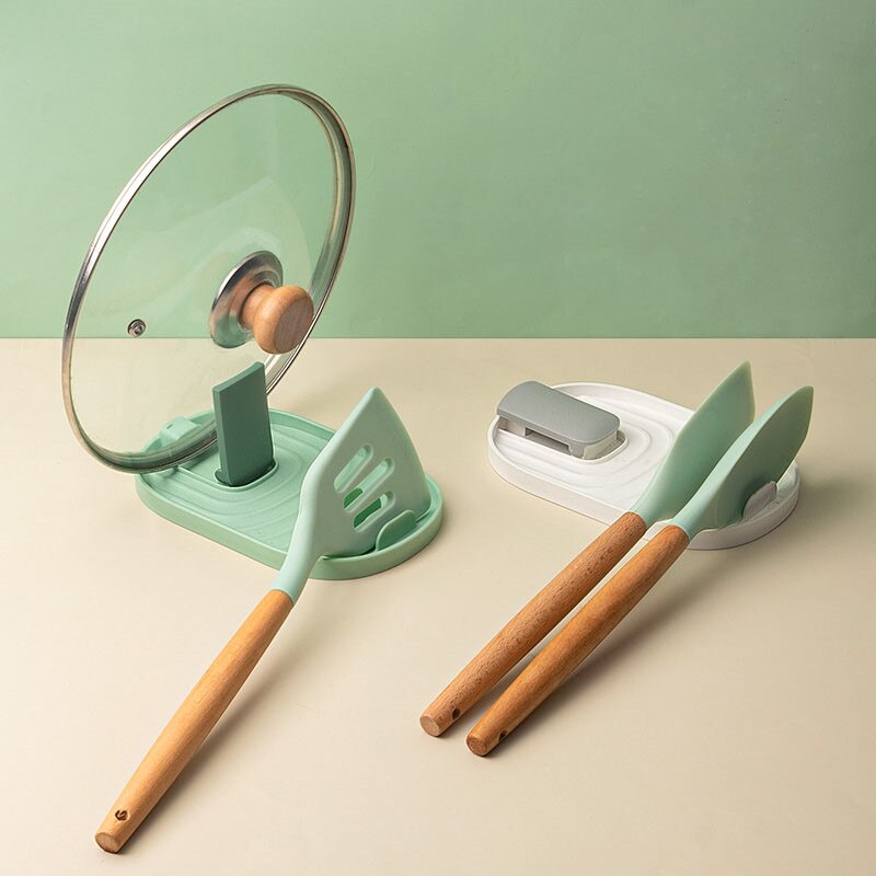 Accesorios novedosos de cocina, utensilios de cocina, cuchara, tenedor, soporte para tapas, organizador, estante, estantes y soportes para artículos pequeños