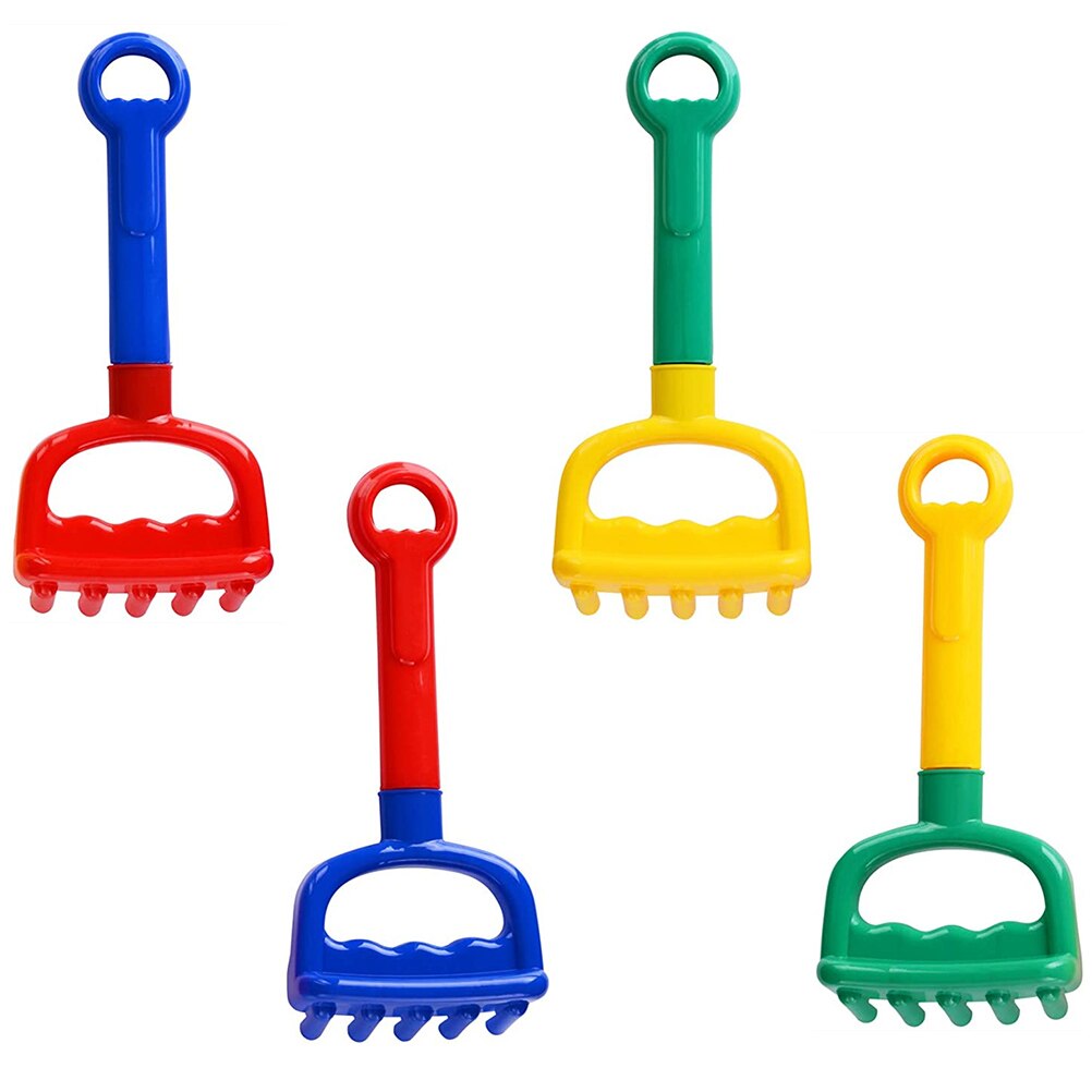 4pcs Beach Sand Shovel Rake Plastic Sand Play Children Playing Sand