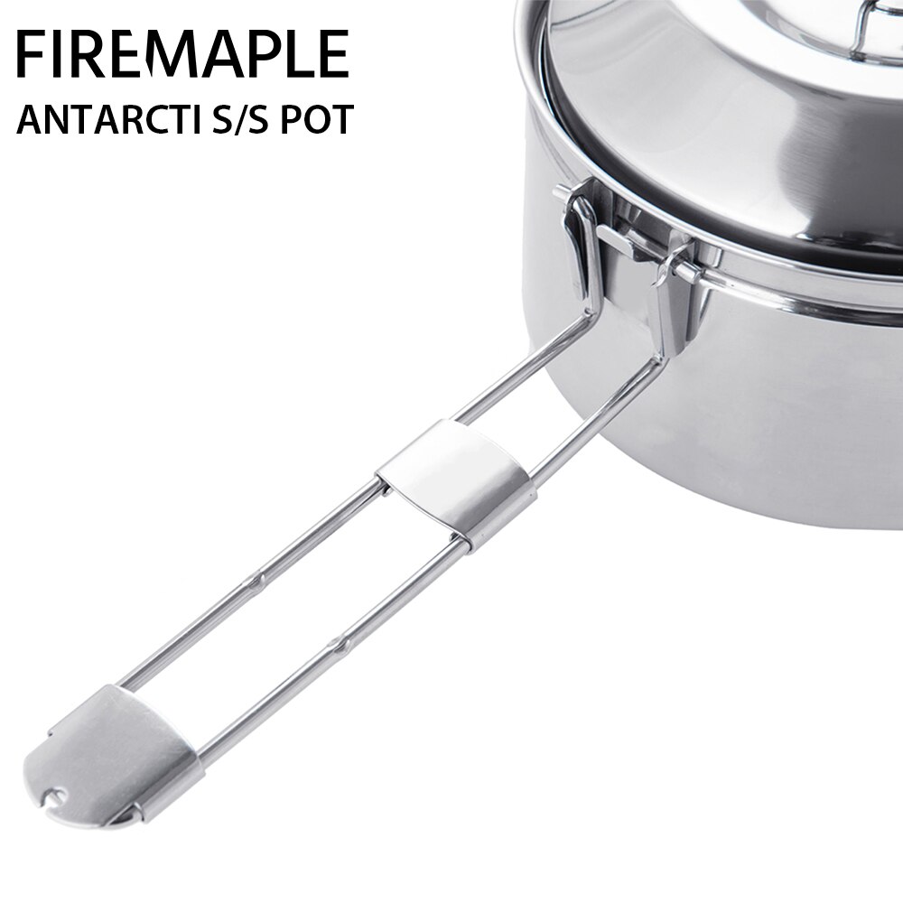 Fire Maple Antarcti Rvs Kookpot Outdoor Opvouwbare Camping Kookgerei S304 1L 402G
