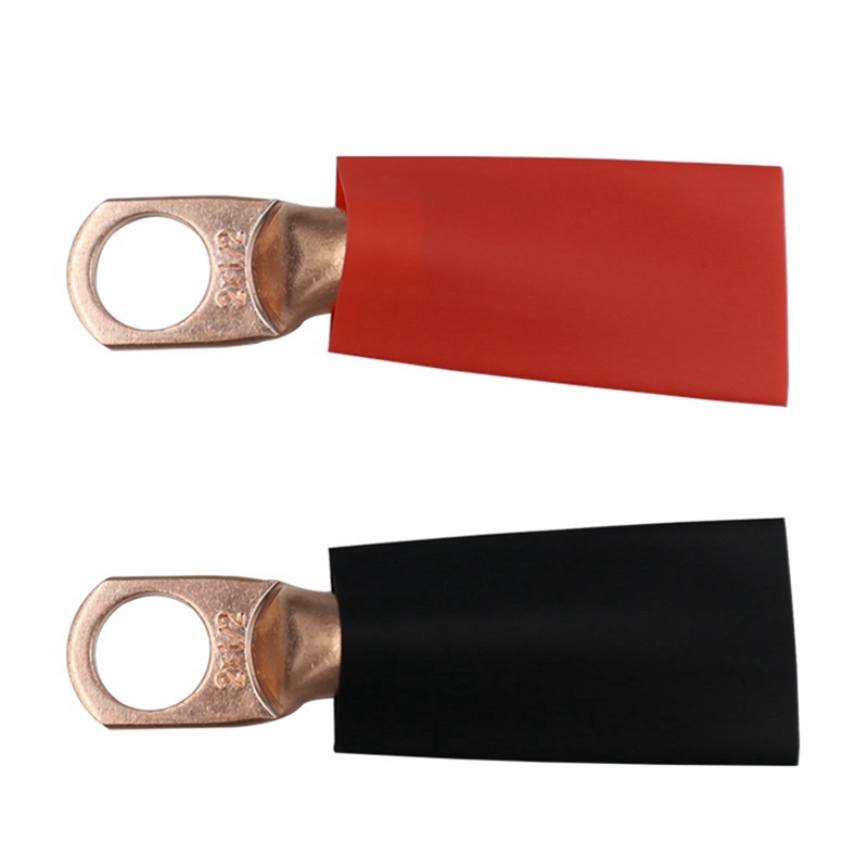 AWG2X1/2 Copper Wire Lug Ring Terminal Connector Battery Cable End Heat Shrinkable Tube Classification Kit