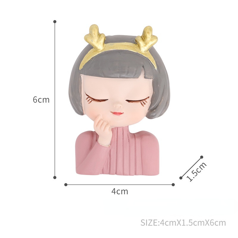 Cartoon Girl Living Room Wall Resin Switch Stickers Frameless Decorations Wall Stickers Mural: Meditation