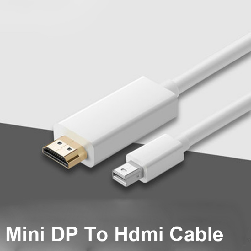 Mini DP to HDMI Cable Adapter 1080P 4k Thunderbolt HDMI Converter For Macbook Pro Air Mini Displayport to HDMI Adapter 1.8M