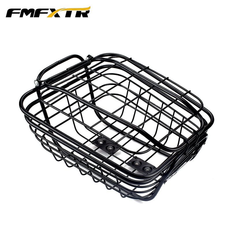 Bicycle basket front mountain bike back vegetable basket students shelf folding frame hanging basket