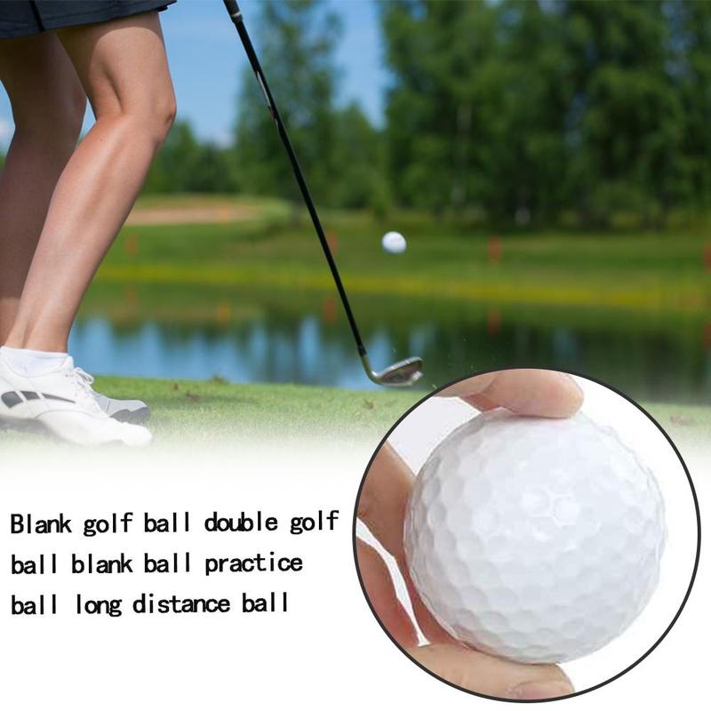 1pc hvide golfbold øve gummi to stykke bold turnering blank bold