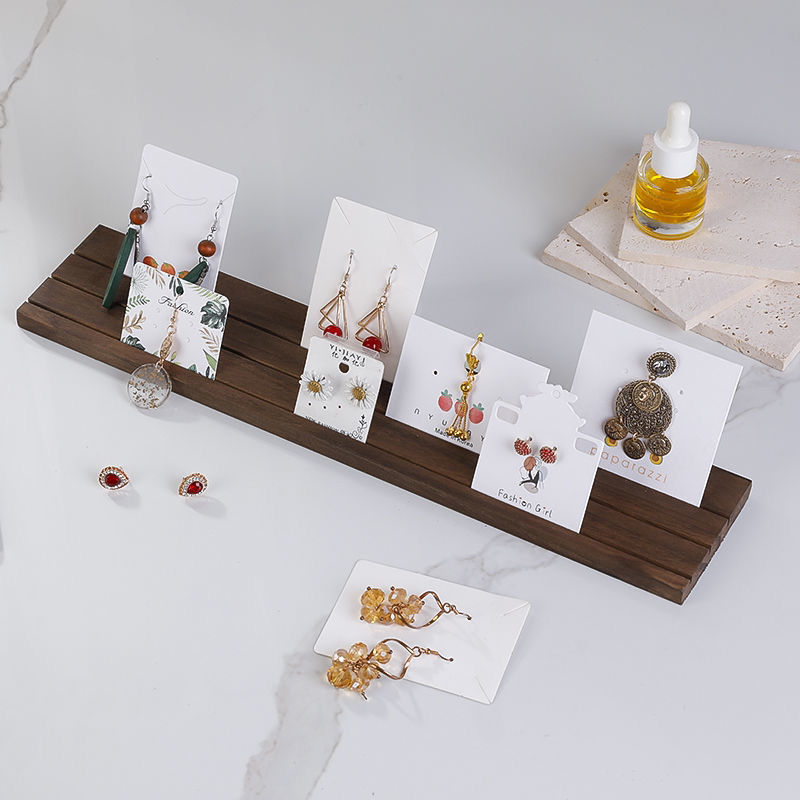 Holz Anzeige Stand Trapez Armbinde Ring Schmuck Gestell Ohrringe Karten Halfter Nagel Stall Anzeige Stand Puppe Regal Veranstalter