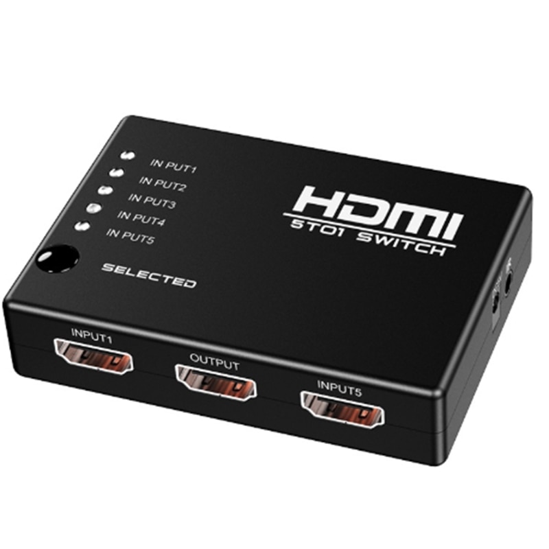 HDMI Switcher 5 in 1 Out 1080P Switch HD Video Converter HDMI Switcher for HD-DVD,STV: Default Title