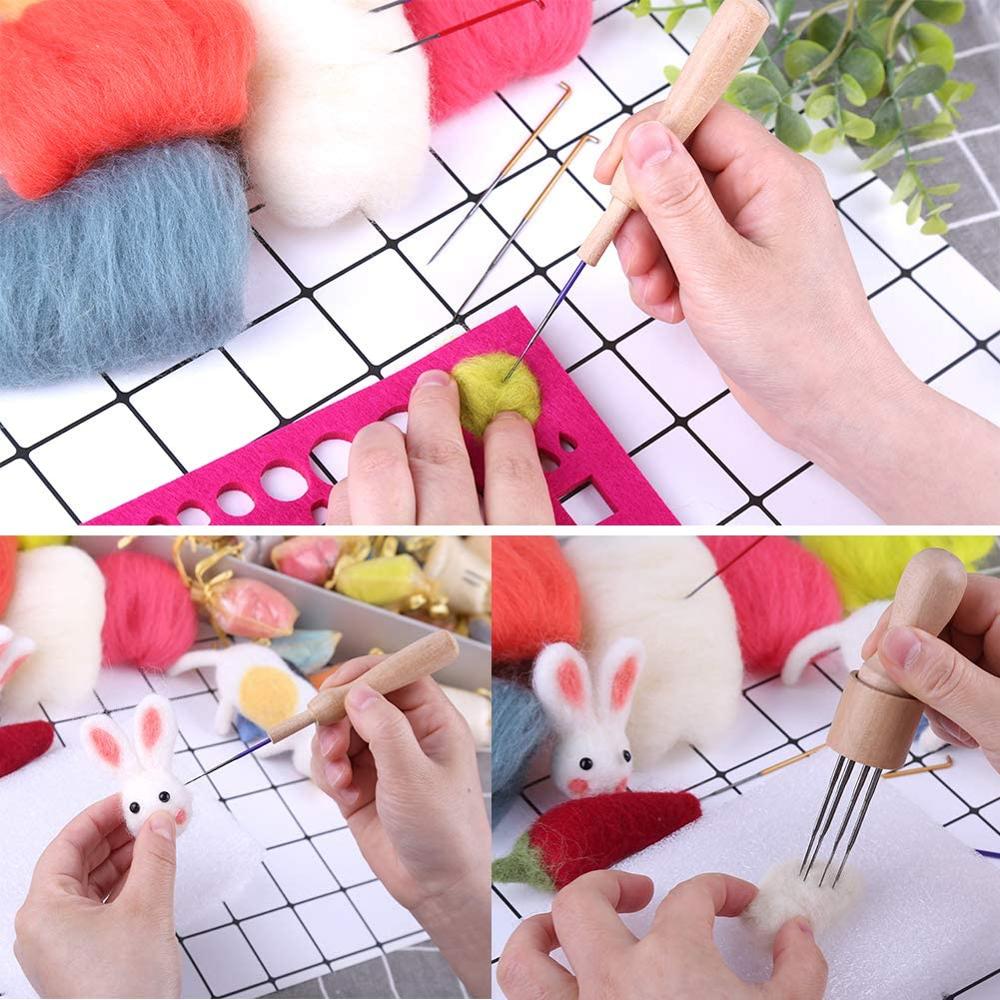 LMDZ 50 Colors Wool Roving - Needle Felting Wool ,Pick Any Colours, Fibre Wool Yarn Roving for Needle Felting, Hand Spinning,DIY