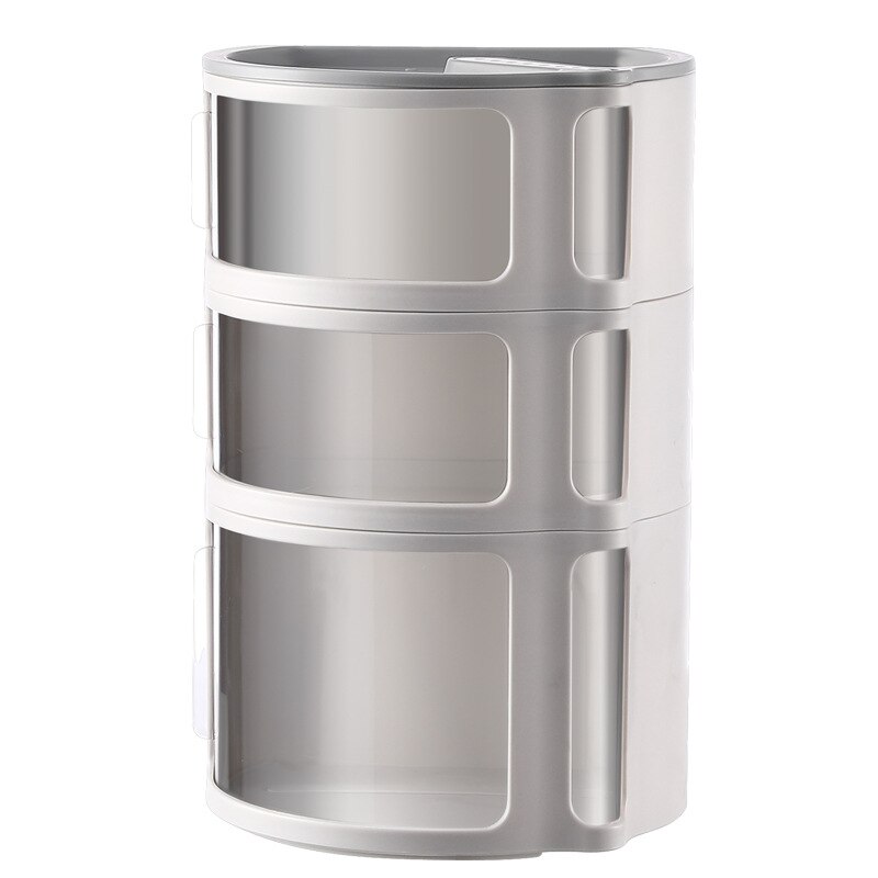 Free Stack Layers Sliding Window Wall Mounted Waterproof Bathroom Toilet Tissue Paper Holder Rack Cosmetics Desktop Storage Box: Grey Three Layers