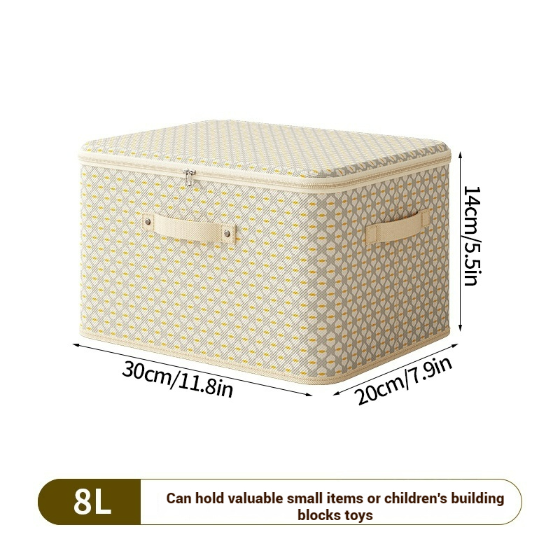 Klesoppbevaringspose med glidelås stor kapasitet sammenleggbar bagasjeflyttingspose med håndtak støvtett dyneoppbevaringspose: Blå