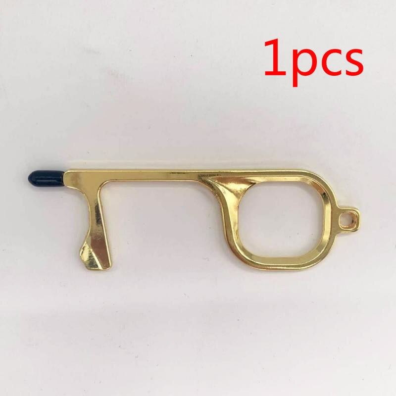 Llavero con herramientas para abrir puertas, abridor de seguridad antitáctil, sin contacto: 04 1pcs